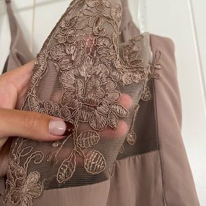 Taupe Azazie Bridesmaid dress (BRAND NEW) never worn comes with bag